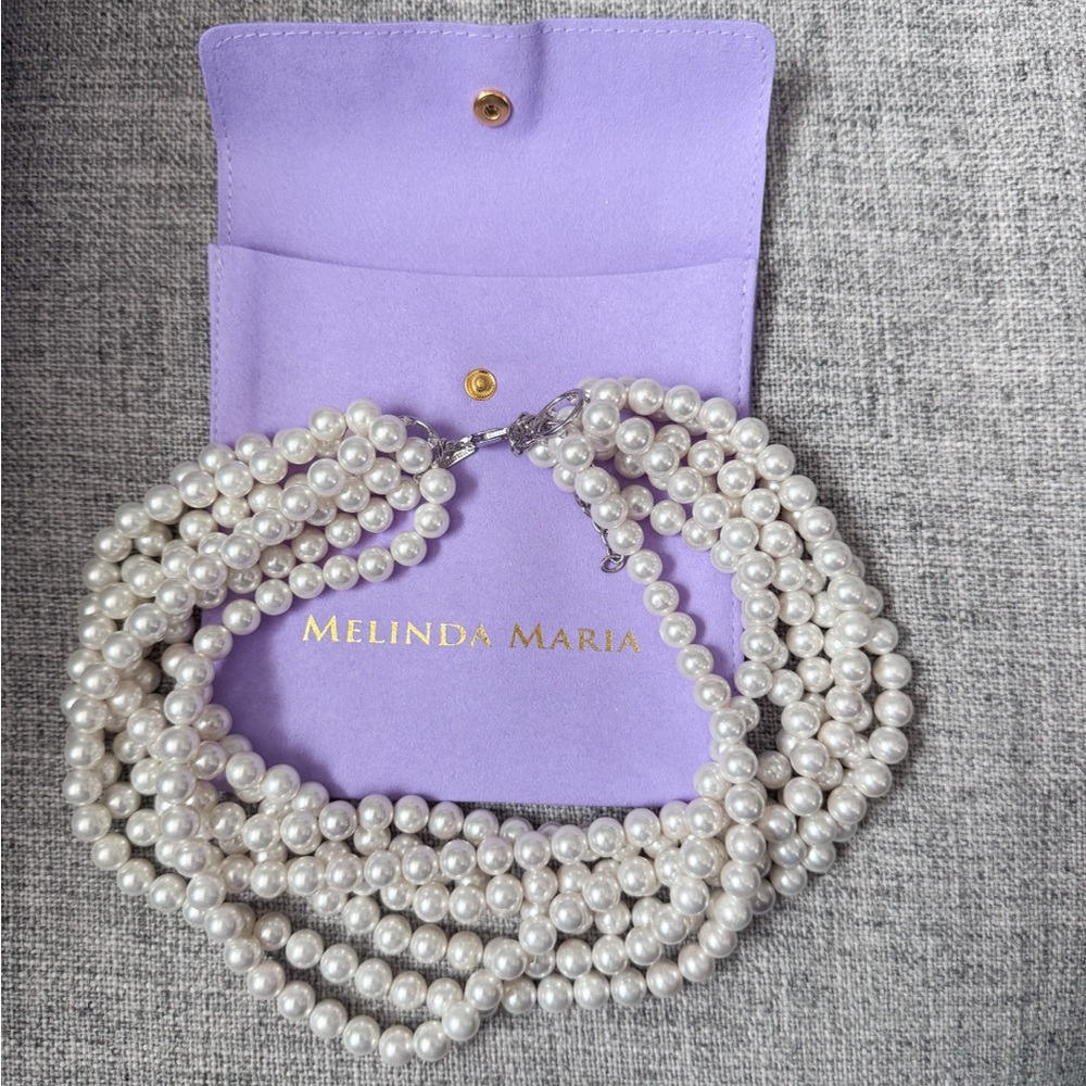 Melinda Maria Pearl Choker Necklace